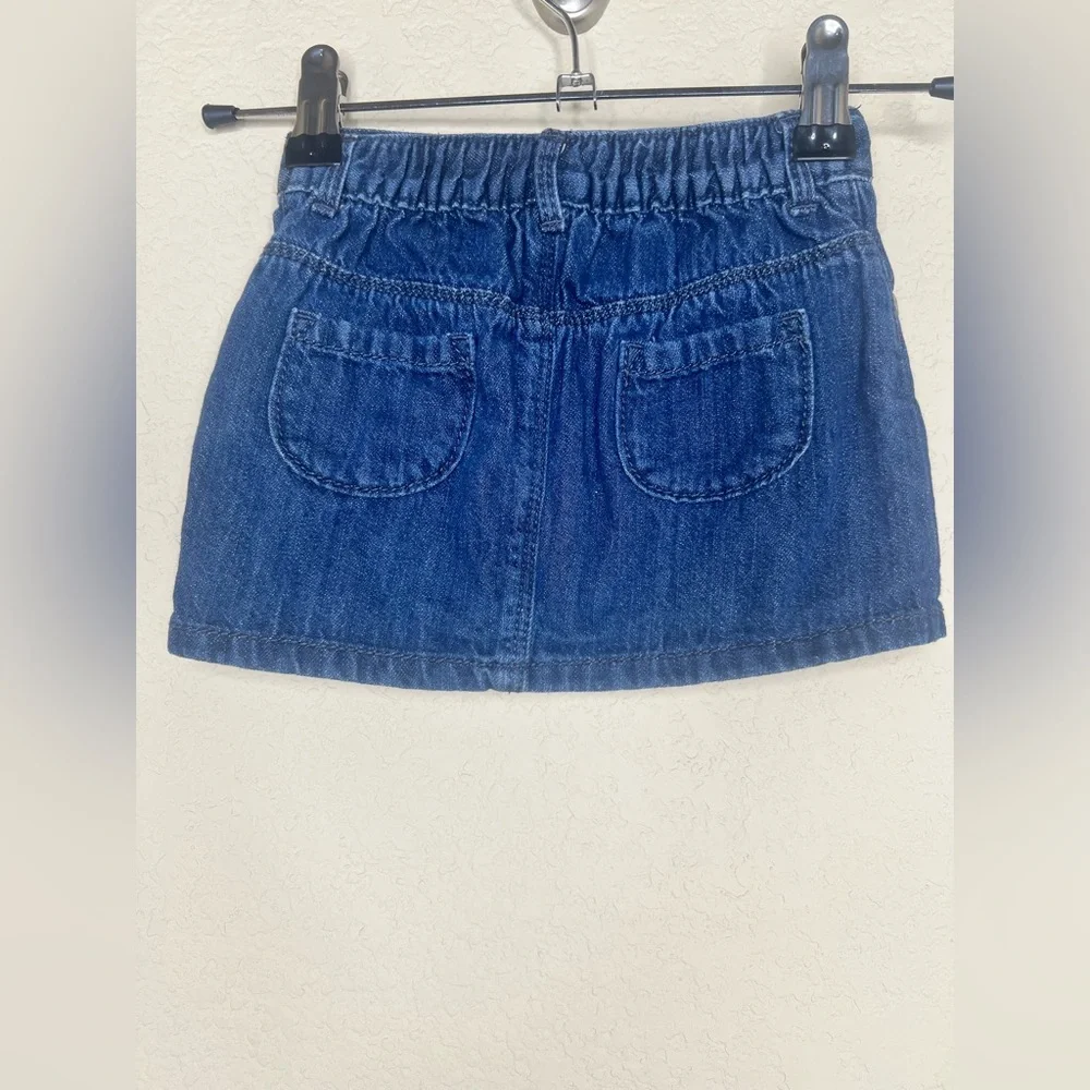Gymboree 2014 Valentines Puppy Love Denim Hearts Skirt Size 18-24 months